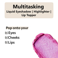 Lavenza Color Pop SWIRL - Holographic Liquid Eyeshadow, Highlighter & Lip Topper (3in1) | Vegan, Silicone & Talc FREE, Long-lasting Duochrome Pink & Metallic Sheen