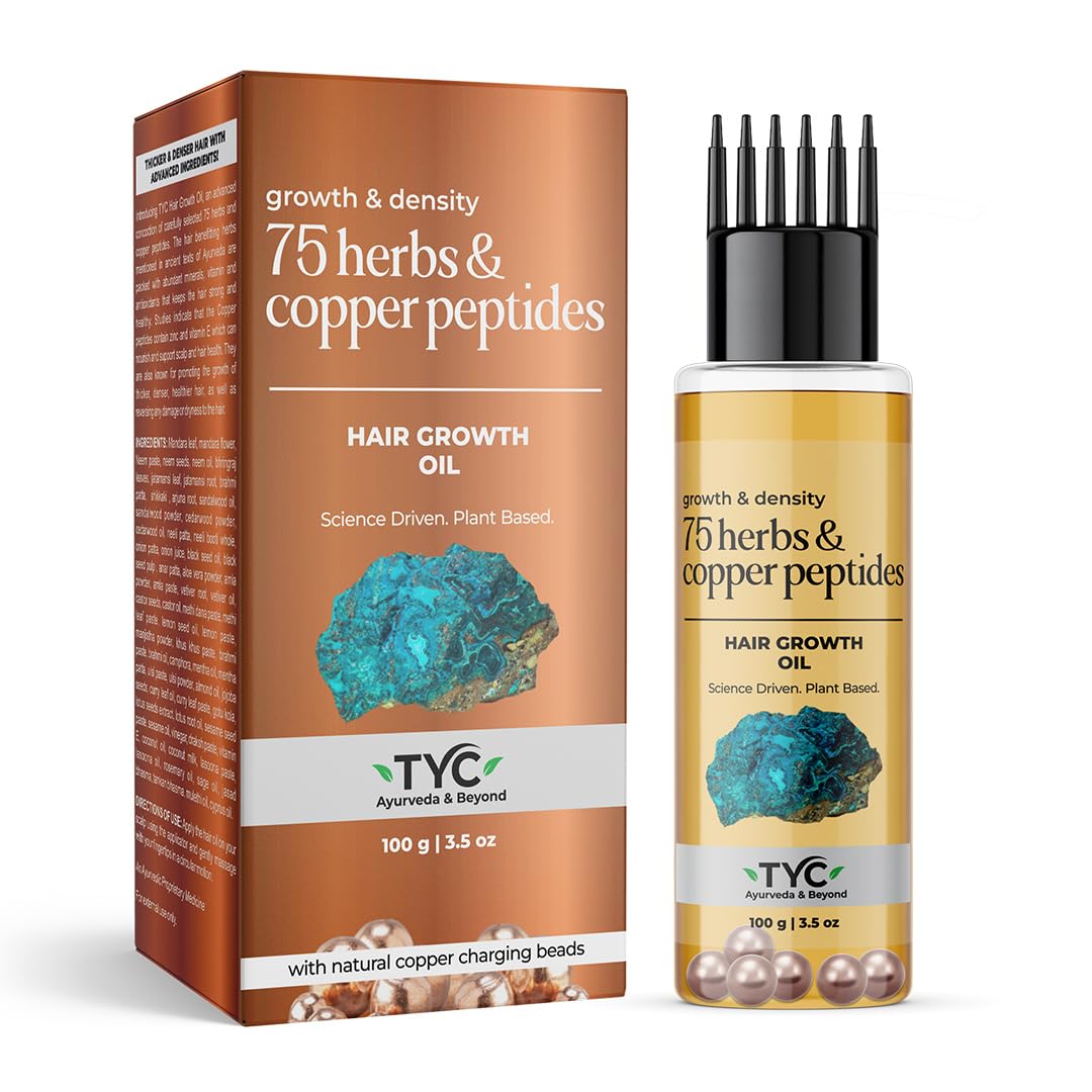 TYC - TRUST YOUR CHOICE Herbal Hair Growth Oil With 75 Herbs | Manages Hair Fall, Hair Thinning & Hair Loss | Helps In Hair Growth | Healthy & Strong Hair, 150 Grams