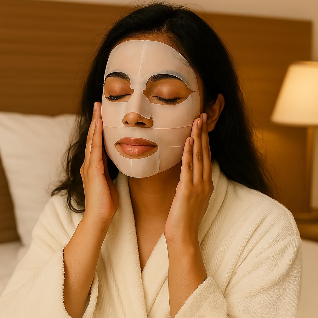 The Wellness Shop Bio-Collagen Overnight Face Sheet Mask- for Real Deep Hydration, Pigmentation | Brightening, Anti-Aging & Pore Minimizing | Hyaluronic Acid, Niacinamide, Elasticity Improvement