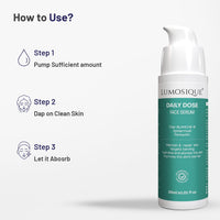 LUMOSIQUE® Daily Dose Face Serum for Maintain & Repair Skin, Target Tanning, Hydrates & Plump The Skin, Improve Skin Barrier | For Use in AM & PM | Men & Women| 30ml