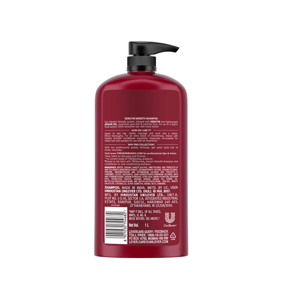 TRESemme Keratin Smooth Shampoo 1 L & Tresemme Keratin Smooth
