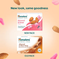 Himalaya Herbals Almond and Rose Soap, 125g (Pack of 6)