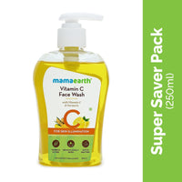 Mamaearth Vitamin C Face Wash for Women & Men 250ml- Toxin-Free & Oil-Free Face Wash for Acne-Prone, Dry & Oily Skin - Illuminates Skin