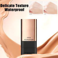 Luxenwell 2 In 1- Luxury Flawless Eraser Foundation Stick | Korean Hydrating Lightweight Foundation Stick with Brush | Waterproof Thin and Cover Blemishes for All Skin Types | 1Pcs