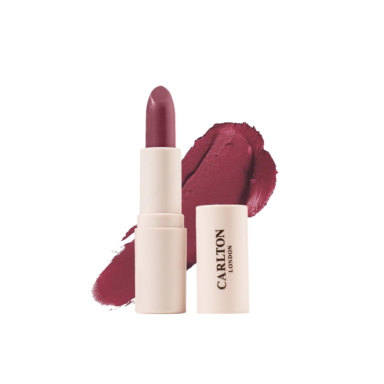 Carlton London Creamy Matte Stardust Bullet Long Stay Lipstick |Enriched with Vitamin E, Castor oil | Intense Colour, Moisturised Lips, Smooth & Light |Upto 8 hrs- 4Gm. (Dusky Rose)