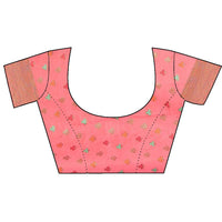 Divine International Trading Co Women's  Chanderi Saree With Blouse Piece