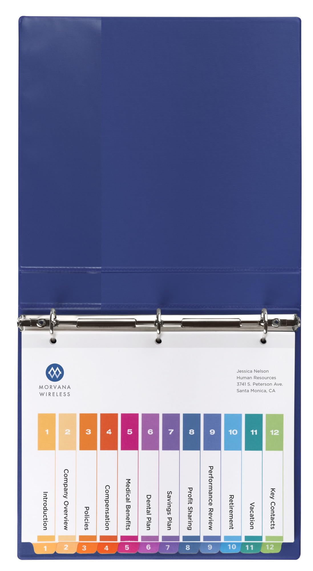 Avery 12 Tab Dividers for 3 Ring Binders, Customizable Table of Contents, Multicolor Tabs, 1 Set (11141) 12 tabs