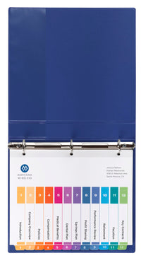 Avery 12 Tab Dividers for 3 Ring Binders, Customizable Table of Contents, Multicolor Tabs, 1 Set (11141) 12 tabs