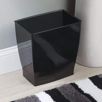 iDesign Spa Rectangular Trash, Waste Basket Garbage Can for Bathroom, Bedroom, Home Office, Dorm, College, 11.25