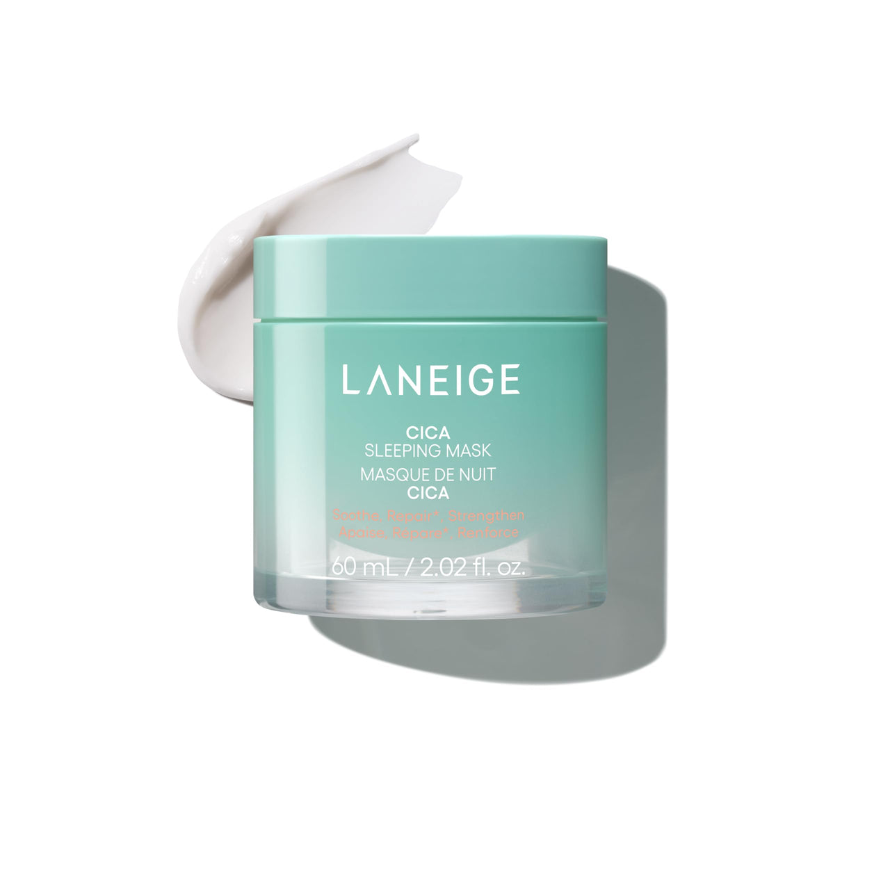 Laneige Cica Sleeping Mask for Face(AD) | Soothing & Calming Night Cream for Dry Sensitive Skin | Lightweight | Hydrating Overnight Treatment | Strenthen Skin Barrier | Korean Skincare | 60ml