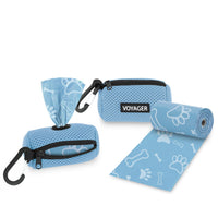 Best Pet Supplies 2-Pack Dog Poop Bag Holder Leash Attachment, Color, Reusable Mesh Dispenser Pouch for Travel, Walking, Park, and Outdoor Use, Soft and Durable with Clip-On - Mesh Baby Blue Mesh Dispensers (Baby Blue) 1 Count (Pack of 2)