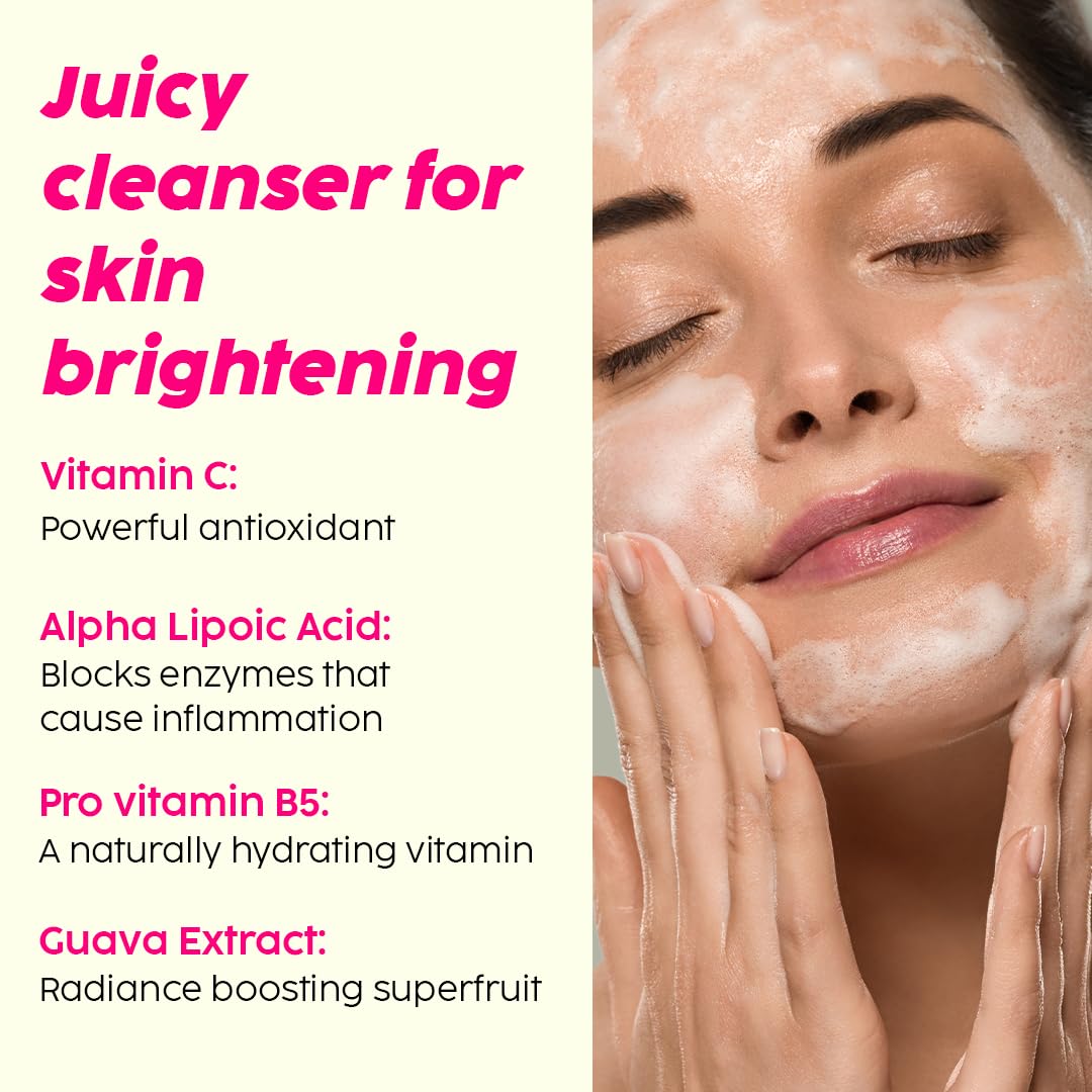 PLIX - The Plant Fix Guava Powered Regime for Glowy Skin | Hydrating Cleanser | 10% Vitamin C Dewy Serum | Smoothie Moisturizer | Promotes Hydration & Brightening | Glowing in 1 Use
