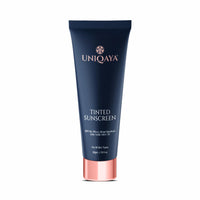 Uniqaya Tinted Sunscreen Spf 50 PA+++|Tinted Sunscreen for Men & Women Sunscreen for Oily Skin & Dry Skin |Blue Light Protection No White Cast, Lightweight