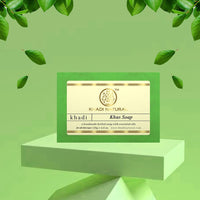 Khadi Natural Herbal Khus Soap| Herbal Handmade Soap| Long lasting aroma| Calms dry skin|Natural Soap with Essential Oils| Suitable for all skin types|125 gm |Pack of 3 (125gm*3) (375 gm)