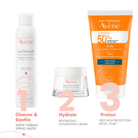Avene Sunscreen SPF50+ Fluid 50 ml l I UVA, UVB and Blue Light Protection I Very High Protection I Water Resistant, No White Cast I Fast Absorption I Lightweight I Fragrance Free I Noncomedogenic