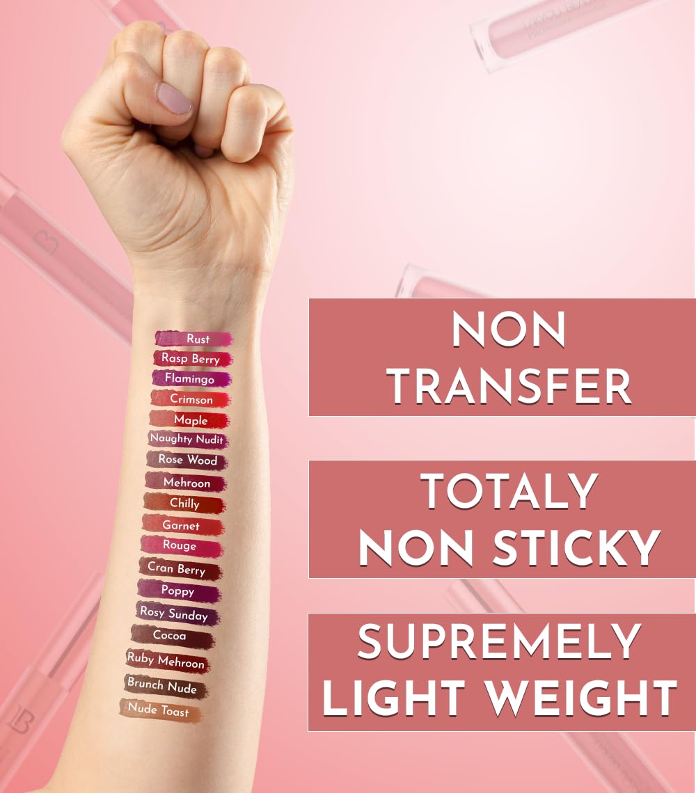 LAKYOU BEAUTY Color Infusion No Transfet Liquid Lipsticks (Rosy Sunday)