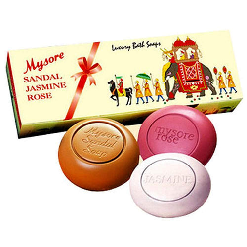 Mysore Sandal, Jasmine And Rose Soap, 450g (Pack Of 3)