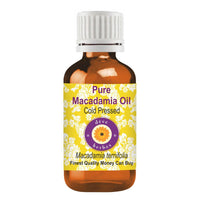 Deve Herbes Pure Macadamia Oil (Macadamia ternifolia) | Cold Pressed | Natural | Undiluted | For Diluting Essential Oils | For Skin & Massage | Men & Women | 30ml