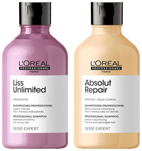L'Oreal Professionnel Paris Serie Expert Liss Unlimited Shampoo Smoothens Hair With Prokeratin Complex & Absolut Repair Shampoo Provides Deep Conditioning With Gold Quinoa & Wheat Protein,600Ml