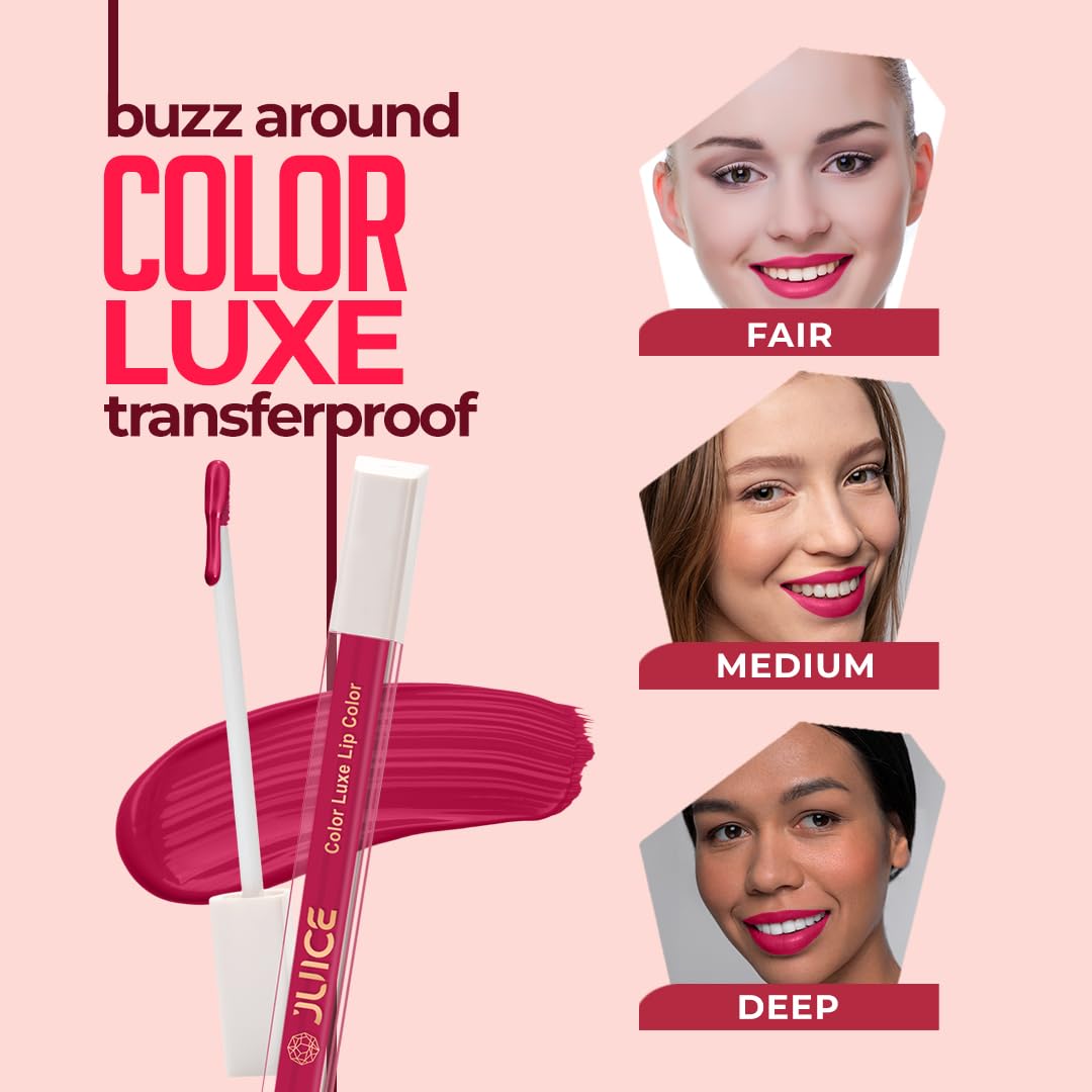 Juice Cosmetics Matte Luxe Lipstick - Vitamin E Enriched, Smudge-Free with Bio Retinol, Moisturizing Lock Technology, SPF 15, Long-Lasting (Juicy Plum - M05)
