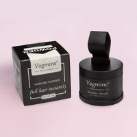 Vagmine Hair-line Powder for Hair & Beard – Root Concealer & Gray Hair Coverage for Men and Women Black 5g