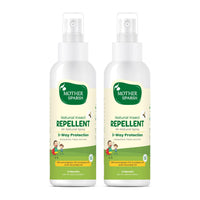 Mother Sparsh Natural Insect Repellent for Babies, Herbal Armor, 100% Protection from Mosquitoes, Fleas and Ants, 100 ml, (Pack of 2)