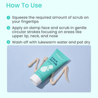 Earth Rhythm Face Srub with Oatmeal and Ceramides | Lightweight, Removes Grime, Hydrates & Softens -100g