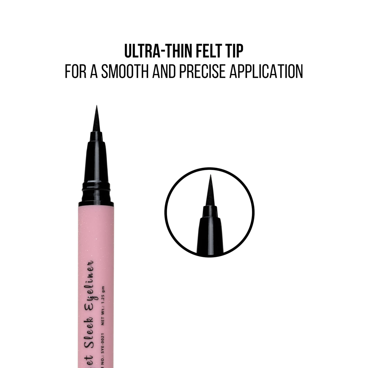 Shryoan Pro-Jet Sleek Black Eyeliner | Intense Black Finish |Quick Dry Formula |24-Hour Smudge-Proof Wear | Ideal for Professional and Everyday Use| 1.25g