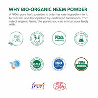 INDUS VALLEY Neem Leaf Powder | Azadirachta indica - Natural, Organic & Pure Powder With 100% Pure Non-Toxic Aloe Vera Gel - (100g+175 ml)