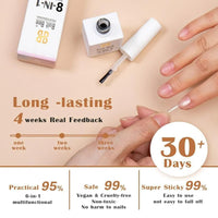Bolt Bee 8-in-1 Nail Glue Gel – Builder Gel for Nail Extension, Repair, Strengthening, Apex Building, Blooming & Rhinestone Fixing – Soak Off UV/LED Gel, 15ml