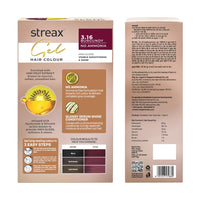 Streax Gel Hair Colour for Women & Men, Burgundy 3.16 , 150ml|Hair Colour Burgundy|100% grey coverage |Long Lasting Hair Color, easy to use| Ammonia Free Hair Color, No Paraben & Sulphate