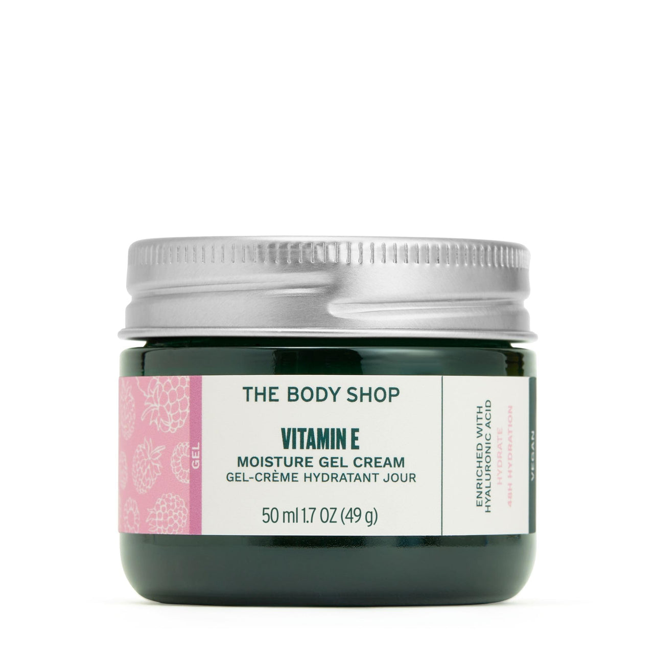 The Body Shop Vitamin E Intense Moisture Cream | 72H Hydration with Hyaluronic Acid & Raspberry Seed Oil | Restores Dry Skin | Vegetarian | For Men & Women | 50ml