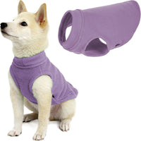 Gooby Stretch Fleece Vest Dog Sweater - Lavender, Small - Warm Pullover Fleece Dog Jacket - Winter Dog Clothes for Small Dogs Boy or Girl - Dog Sweaters for Small Dogs to Dog Sweaters for Large Dogs Small Length (9