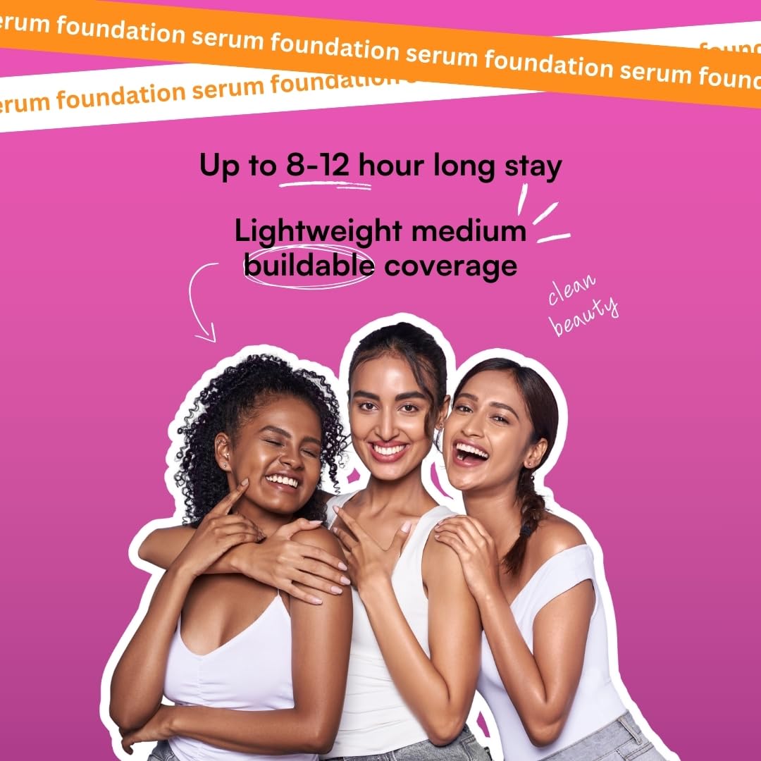 TYPE BEAUTY INC. Calm On Long Lasting Foundation with 12-Hr Wear | Soothing Oat & Amino Acids | Blendable Foundation For Makeup | Light Coverage for a Flawless Look | For Women - Cookie (220) | 20 ml