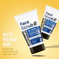 Ustraa Face Scrub -100g - De-Tan Face scrub for men | Exfoliation & Effective Tan Removal with Bigger Walnut Granules, No Sulphate, No Paraben, Made in India