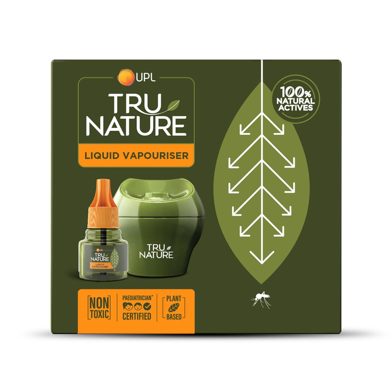 Tru Nature Liquid Vapourizer Machine + Refill 45 ml | Mosquito Repellent | Paediatrician Certified | Powerful Action Powered by Nature | Universal Refill