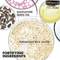 Tresemme Hair Fall Defence Shampoo, 1 Ltr & TRESemme Pro Pure Damage Recovery Conditioner, with Fermented Rice Water, Sulphate Free & Paraben Free, for Damaged Hair, 390 ml