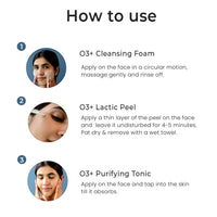 O3+ Shine & Glow Mono Dose Kit for Brightening, Whitening & Even Skin Tone (38g) & O3+ Sea White Brightening Facial Kit With Peel Off Mask Suitable (45g, Single Use Facial Kit) Combo
