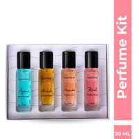 Suroskie Unisex Perfume Gift Set For Men & Women (4 X 20Ml) | Luxury Eau De Parfum | Long Lasting & Pocket Freindly | Aromatic Blend Of Aqua, Saffron, Cinnamon | Citrus, Floral & Woody Notes Fragrance