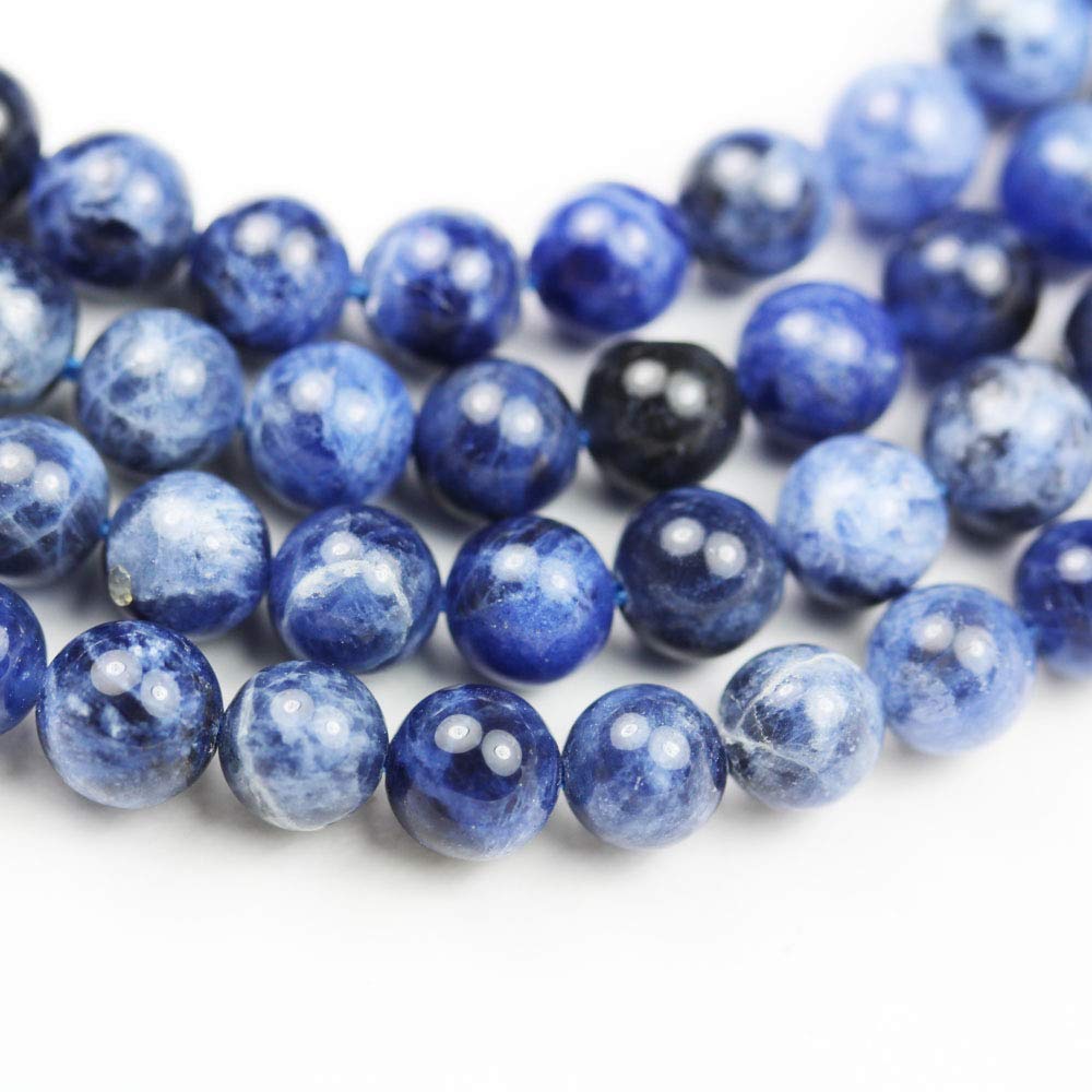 Crystal beadss for Making Jewellery Energy Healing Crystals Jewelry Chakra Crystal Jewerly Beading Supplies Sodalite 10mm 15.5inch About 36-40 Beads