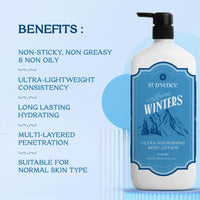 ST. D'VENCE Alpine Winter Edition Body Lotion for Dry Skin Women & Men | Tea Tree Oil, Shea Butter and Vitamin E | Moisturizer Cream Body Lotion for Summer | Deep Moisturizer Cream - 700 ml