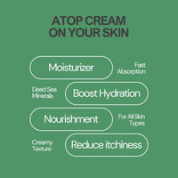 NOURRIR Atop Exm Hydration Cream - Soothes Sensitive Skin with Allantoin, Vitamin E & Dead Sea Minerals, Fragrance-Free, 75 ml