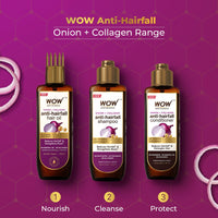 WOW Skin Science Red Onion Black Seed Oil Shampoo with Red Onion Black Seed Extract, Controls Hair fall, Contains Black Seed Oil & Pro-Vitamin B5 | No Paraben | No Sulphate | For Men & Women- 100ml