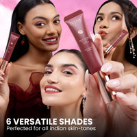 Typsy Beauty Pout Cloud Matte Lip Balm | Blurring Finish, Tinted Lip Balm with Peptides, Ceramides & Vitamin C & E | Rich colour payoff with long-lasting stain I Nude Brown - Iced Café Latte 03 | 8g