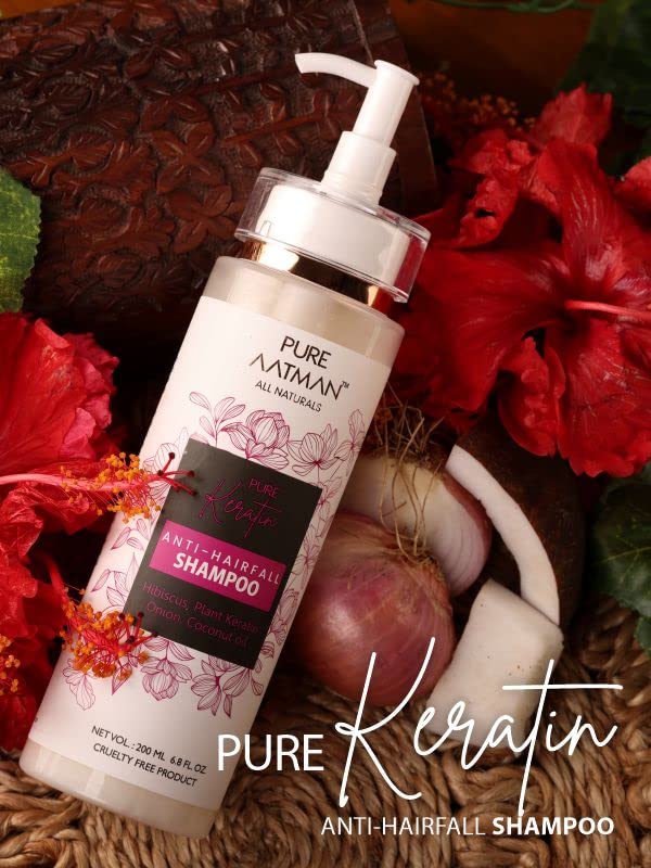 PURE AATMAN Pure Keratin Sulphate Free Anti-Hairfall Shampoo(200ml) with deep nourishment Hair Conditioner (200ml)