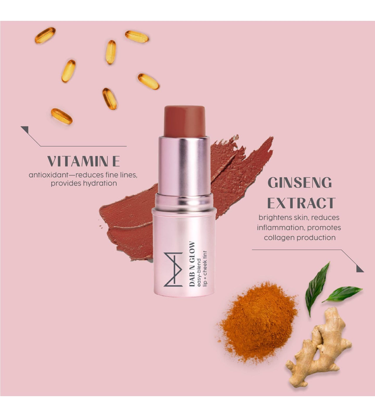 House Of Makeup Dab N Glow Lip Tint | Pigmented Blusher For Face Makeup | Creamy, Easy-Blend Lip And Cheek Tint | Lip Tint For Women & All | Multi-Use Tint for Cheeks And Lips | 8 gms | Brown Sugar