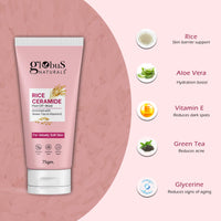 Globus Naturals Globus Natural Rice Ceramide Peel Off Mask, Enriched With Green Tea & Vitamin E, For Glass Skin, 75Gm