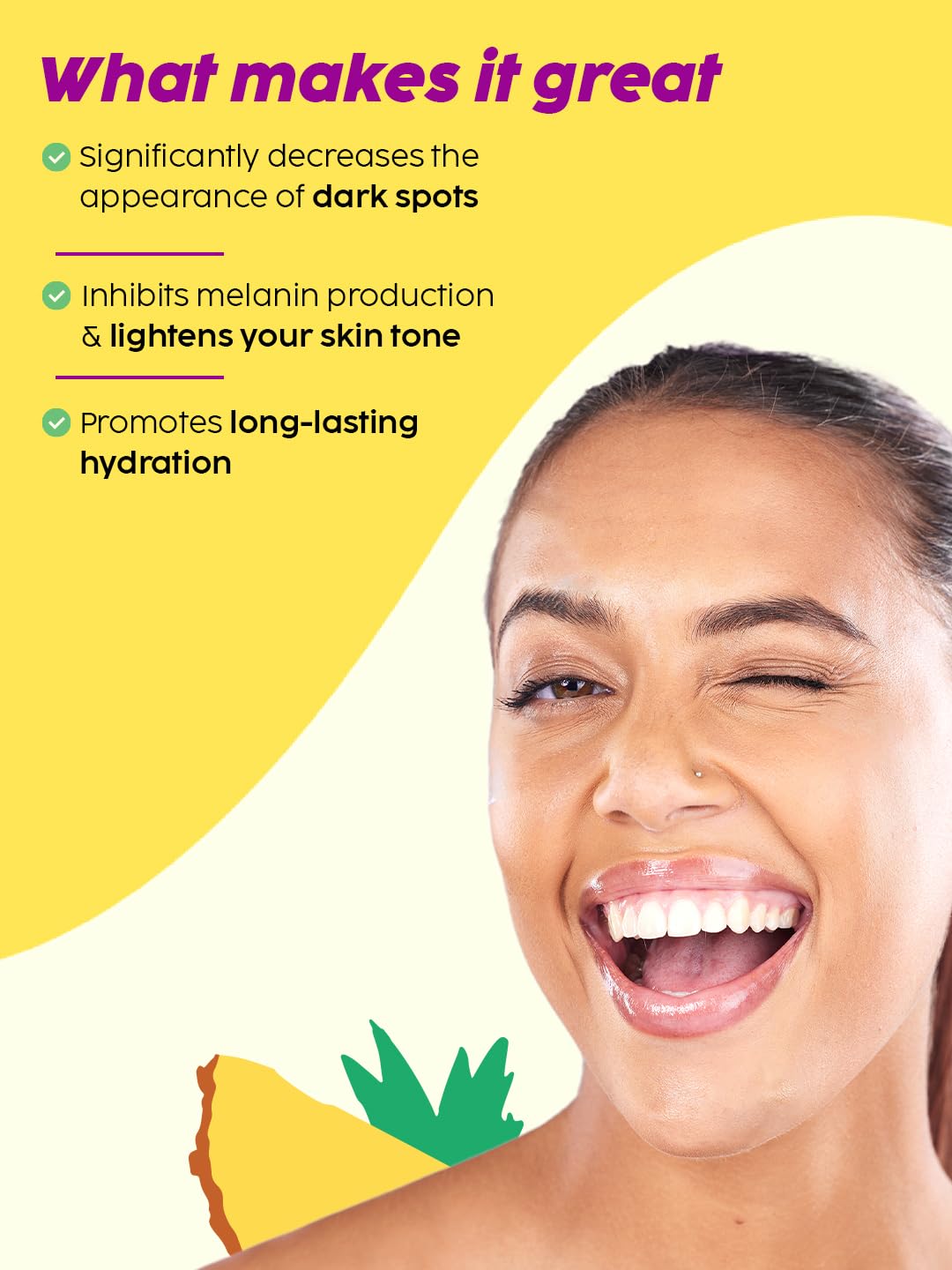 PLIX - THE PLANT FIX Pineapple Pigmentation Skincare Regime For Dark Spot Removal | Face Serum and Moisturizer Combo With 2% Alpha Arbutin For Women & Men, Pack of 2 (30ml + 50g)