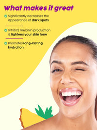 PLIX - THE PLANT FIX Pineapple Pigmentation Skincare Regime For Dark Spot Removal | Face Serum and Moisturizer Combo With 2% Alpha Arbutin For Women & Men, Pack of 2 (30ml + 50g)