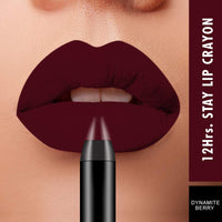 Swiss Beauty 12 Hrs. Stay Matte Lip Crayon, Dynamite Berry, 3g - Long Lasting, Waterproof, Super Stay, Matte Finish Lip Crayon, Long Wear, Crayon Lipstick